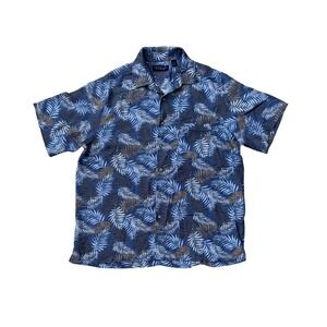 Roundtree & Yorke Men's Relaxed Fit Button Up Shirt Large Vacation Tropical SOFT